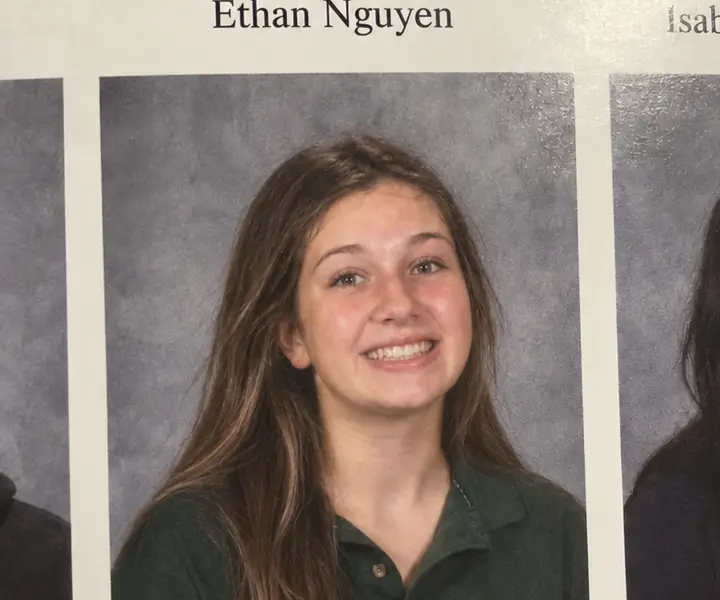 I'm so sorry trend example: yearbook photo, perfect version with straight teeth and long hair, then braces, frizzy hair and glasses